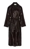 Magda Butrym Double-breasted Leather Coat In Brown