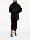 Magda Butrym Double-breasted Leather Jacket In Black