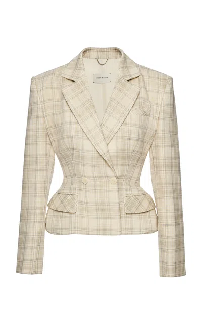 Magda Butrym Double-breasted Structured Cotton Blazer In Multi