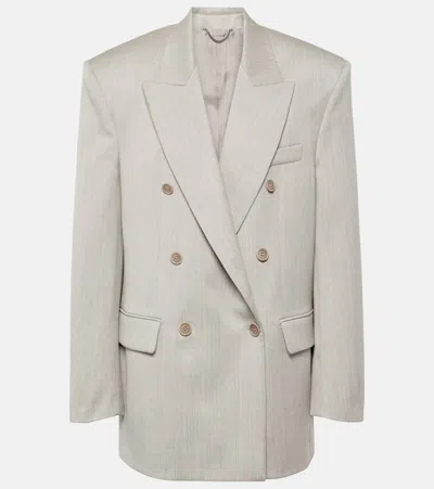 Magda Butrym Double-breasted Wool Blazer In Grey