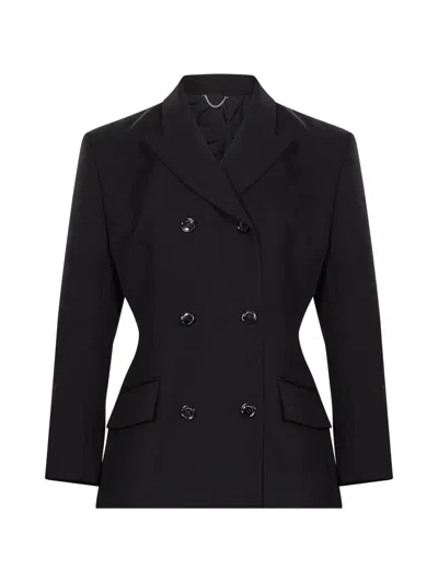 Magda Butrym Double-breasted Wool Blazer In Black