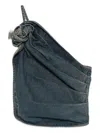 Magda Butrym Draped Asymmetric-neck Top In Blue