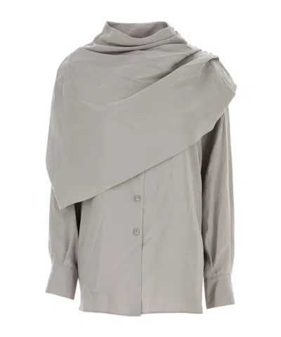 MAGDA BUTRYM DRAPED-COLLAR SHIRT
