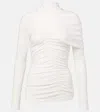 Magda Butrym Draped Cotton Blouse In White
