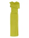 Magda Butrym Draped Cowl-neck Dress In Green