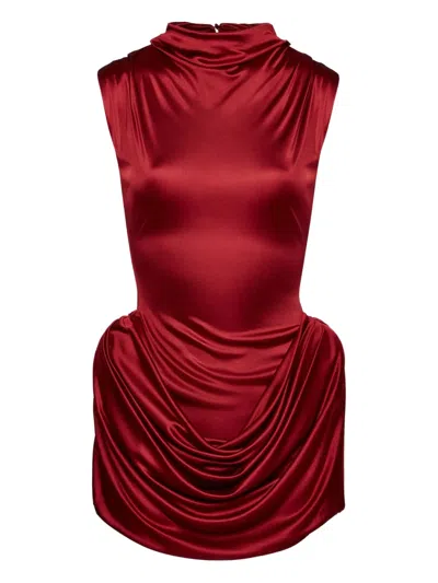 MAGDA BUTRYM DRAPED COWL-NECK DRESS