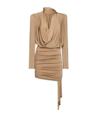 Magda Butrym Draped Dress In Beige
