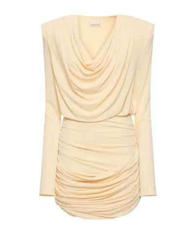 Magda Butrym Draped Dress In Light Yellow
