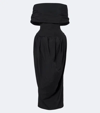 Magda Butrym Draped Gown In Black