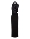 Magda Butrym Cowl Neck Gown In Navy In 蓝色