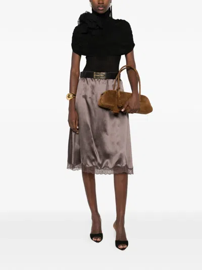 Magda Butrym Draped High-neck Bodysuit In Black