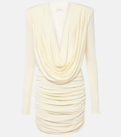 Magda Butrym Draped Minidress In Neutrals