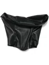 Magda Butrym Draped Leather Corset In 黑色