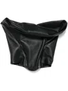 Magda Butrym Draped Leather Corset In Black