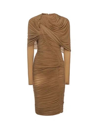 MAGDA BUTRYM DRAPED MIDI DRESS