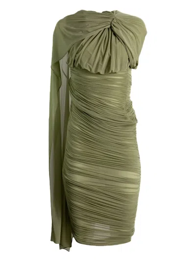 Magda Butrym Draped Midi Dress In Green