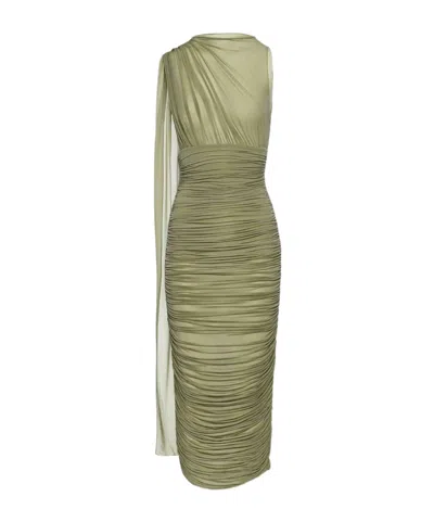 Magda Butrym Draped Midi Dress In Green