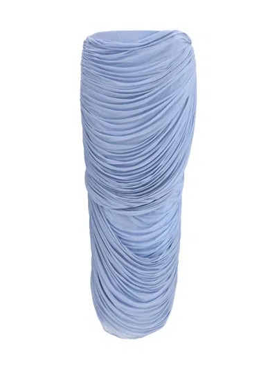 Magda Butrym Draped Midi Skirt In Blue