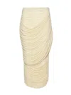 Magda Butrym Midi Skirt With Draped And Ruched Design In Neutral