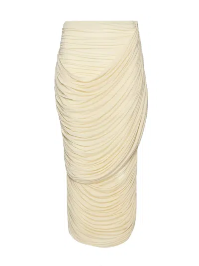 MAGDA BUTRYM DRAPED MIDI SKIRT