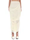 Magda Butrym Midi Skirt With Draped And Ruched Design In White