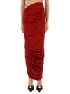 Magda Butrym Draped Midi Skirt With Intricate Ruching