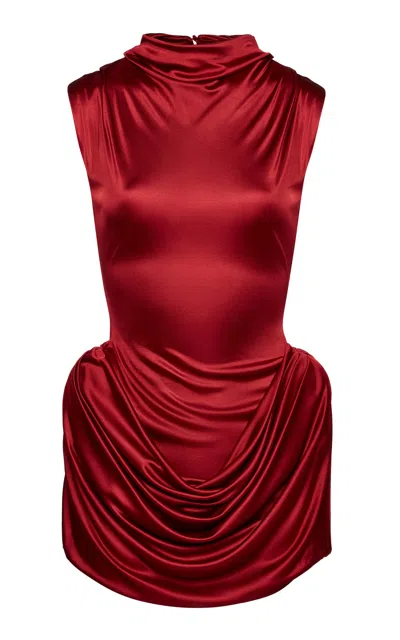 MAGDA BUTRYM DRAPED MINI DRESS