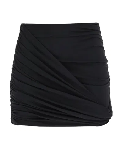 Magda Butrym Draped Mini Skirt In Black
