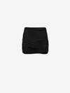 Magda Butrym Draped Mini Skirt In Black