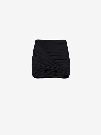 Magda Butrym Draped Mini Skirt In Black