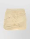 Magda Butrym Draped Mini Skirt Featuring Ruched Design In Neutral