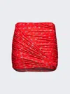 Magda Butrym Draped Mini Swim Skirt In Red