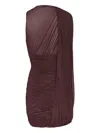 Magda Butrym Draped One-shoulder Dress In Burgundy