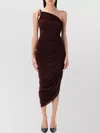Magda Butrym Asymmetrical Draped Midi Dress