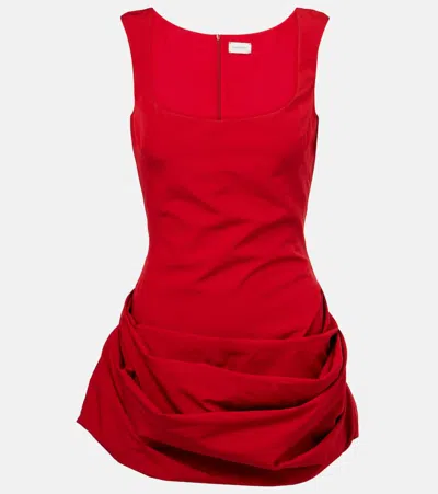 MAGDA BUTRYM DRAPED POPLIN MINIDRESS