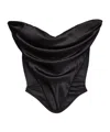 Magda Butrym Strapless Stretch-silk Corset Top In Black