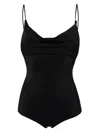 Magda Butrym Backless Scoop Neck Spaghetti Strap Swimsuit In Black
