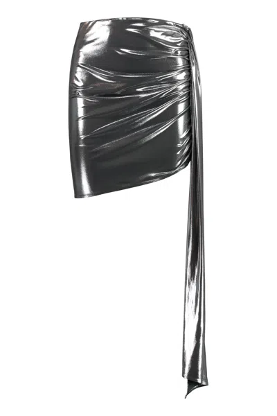 Magda Butrym Draped Sheath Mini Skirt For Women In Silver