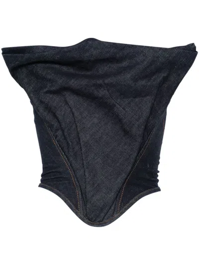 MAGDA BUTRYM DRAPED STRAPLESS CORSET TOP