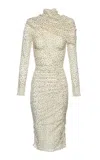 Magda Butrym Silk-blend Polka-dot Midi Dress In Beige
