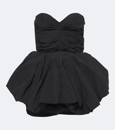Magda Butrym Draped Wool Bustier Dress In Black