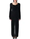 Magda Butrym Dress 01 Black Midi Dress Ls In Black