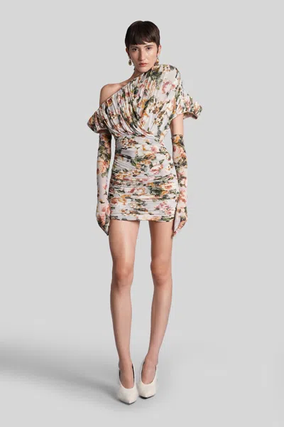 MAGDA BUTRYM DRESS 09 MINI DRESS IN BEIGE POLYAMIDE POLYESTER