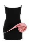 Magda Butrym Women Black Stretch Crepe Mini Dress In Negro