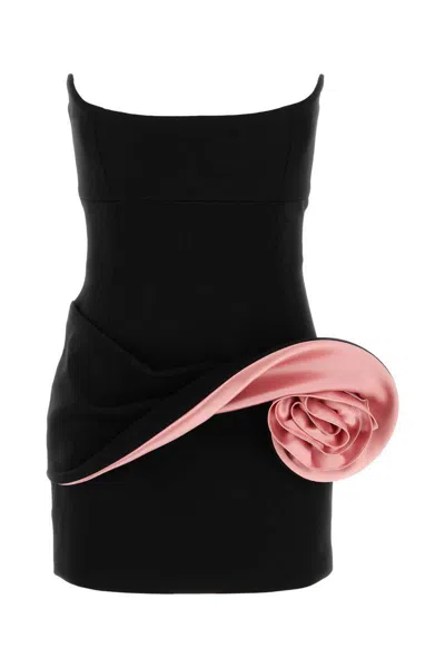 Magda Butrym Women Black Stretch Crepe Mini Dress In Negro