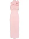 Magda Butrym Floral Embellishment Midi Dress In Pink