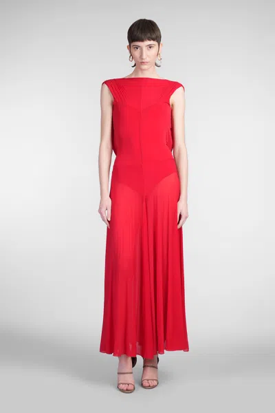 MAGDA BUTRYM DRESS 11 IN RED POLYAMIDE POLYESTER