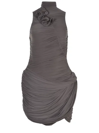 Magda Butrym Dress Made Of Cupro In Brown