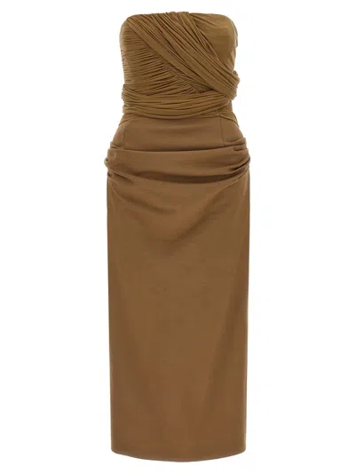 Magda Butrym Dress In Brown