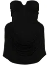 Magda Butrym Gathered Corset Jersey Minidress In ブラック